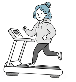 Mujer corriendo en caminadora