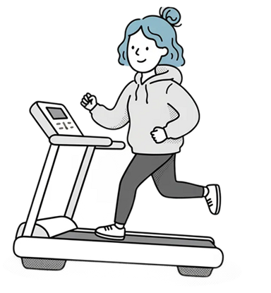 Mujer corriendo en caminadora